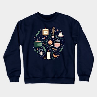 Cozy candles for a magical witch Crewneck Sweatshirt